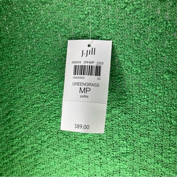 NWT J. JILL Essential Open-Front Cardigan Sweater Green Medium Petite MP - Picture 5 of 5